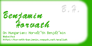 benjamin horvath business card